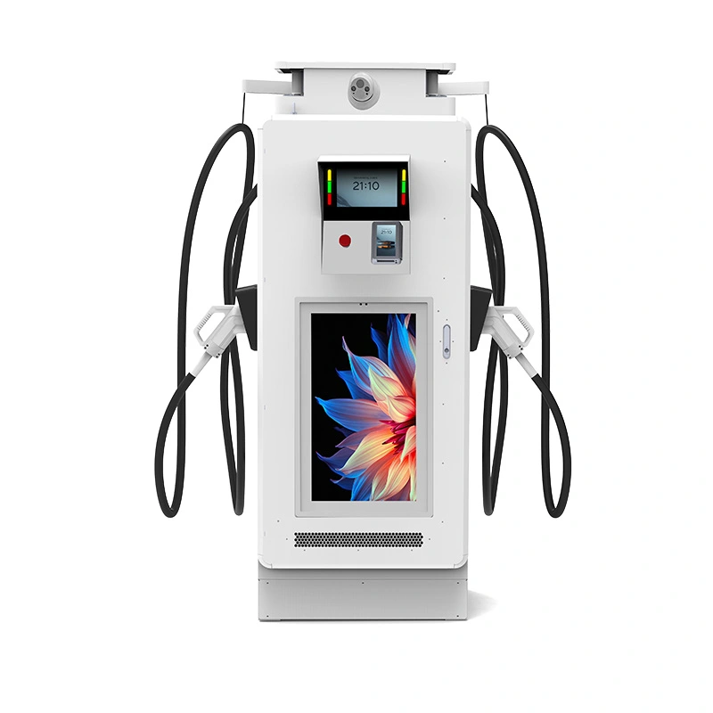 120kW kommersiell DC EV-lader med digitalt display for offentlige stasjoner