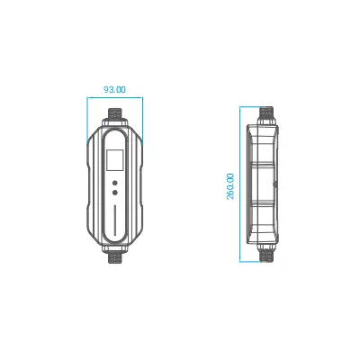 11kW Portable AC EV Charger with Acrylic Design for Travel & Home Charging