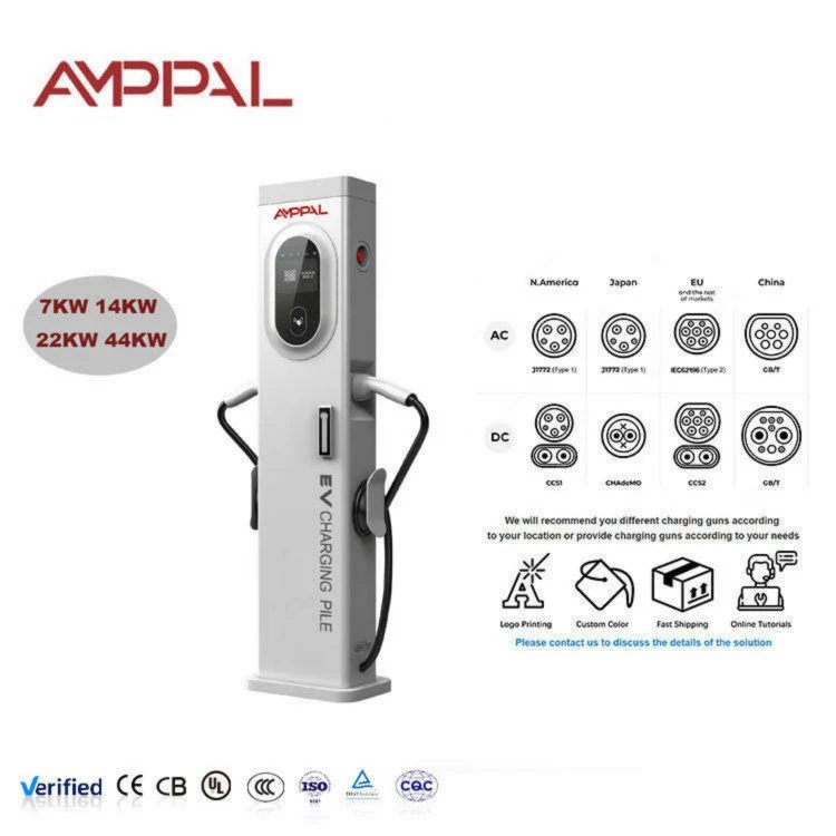 22kW Slim Tower AC EV Charger for Residential & Commercial Properties